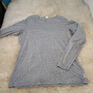 Reigning Champ Heathered Grey Long Sleeve T Shirt Men Size XL